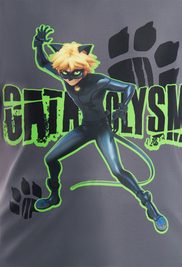 Officially Licensed Miraculous Cat Noir T-Shirt Shorts Swimsuit for Boys