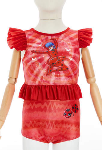 Officially Licensed Miraculous Ladybug Girls Two - Piece Swimsuit