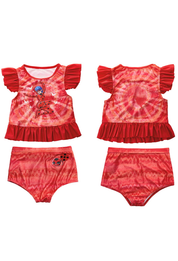 Officially Licensed Miraculous Ladybug Girls Two - Piece Swimsuit