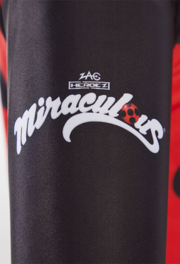 Officially Licensed Miraculous Ladybug Themed Girls' Long Sleeve Swimsuit with Crossbody Bag