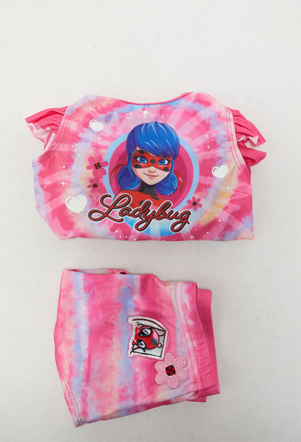 Officially Licensed Miraculous Tales of Ladybug Girls’ Two-Piece Swimsuit Set
