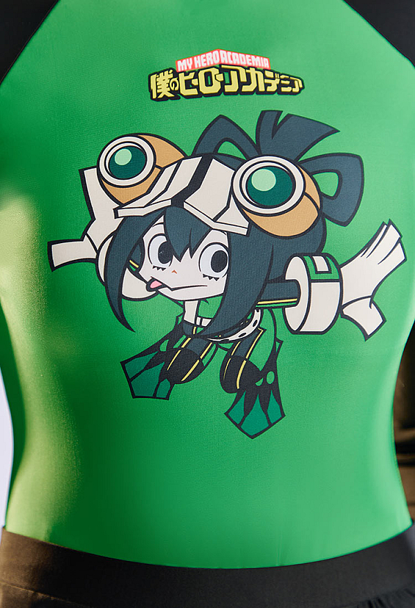 Officially Licensed My Hero Academia Tsuyu Asui One Piece Swimsuit Officially Licensed My Hero Academia Tsuyu Asui One Piece Swimsuit