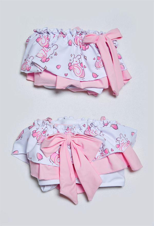 Micotaku Cute Dessert Print Two-Piece Swimsuit Set