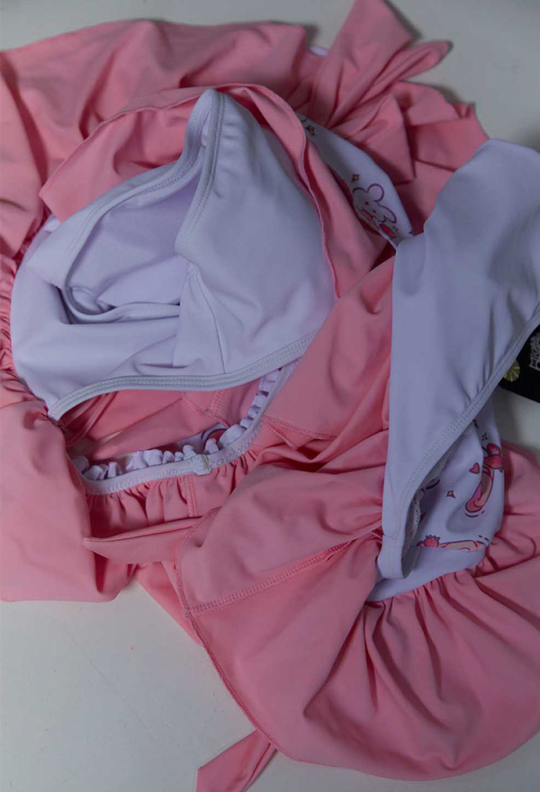 Micotaku Cute Dessert Print Two-Piece Swimsuit Set