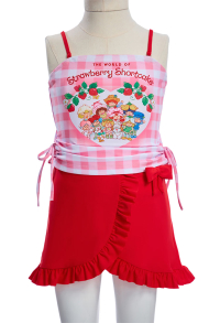 Officially Licensed Strawberry Shortcake Girls’ Two-Piece Swimsuit Set