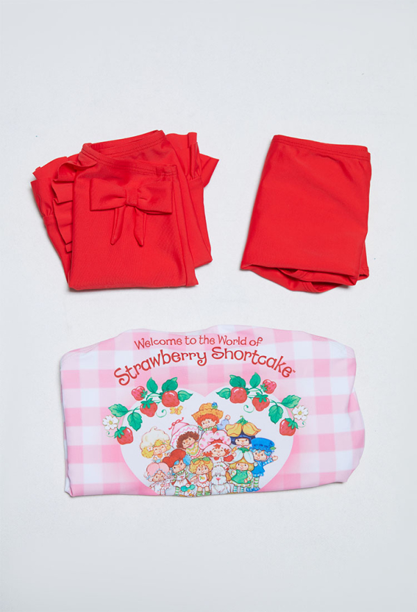 Officially Licensed Strawberry Shortcake Girls’ Two-Piece Swimsuit Set
