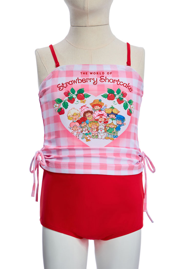 Officially Licensed Strawberry Shortcake Girls’ Two-Piece Swimsuit Set