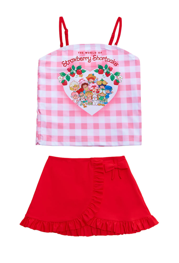 Officially Licensed Strawberry Shortcake Girls’ Two-Piece Swimsuit Set