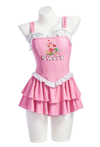 Officially Licensed Strawberry Shortcake Women’s Polka Dot One-Piece Swimsuit