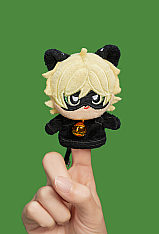 Officially Licensed Miraculous Cat Noir Finger Puppet Kit DIY Sewing Kit