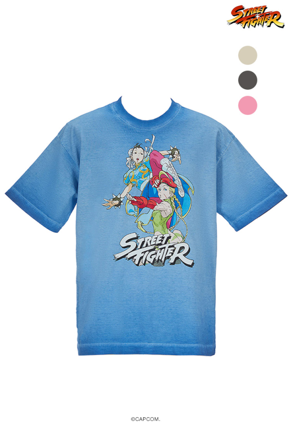 Officially Licensed Street Fighter Chun-Li Cammy Gradient Print T-shirt