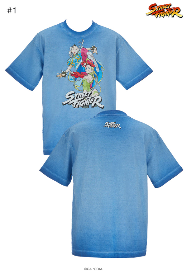 Officially Licensed Street Fighter Chun-Li Cammy Gradient Print T-shirt