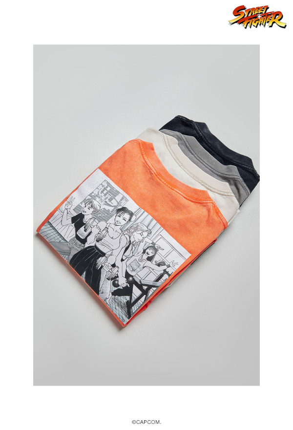Officially Licensed Street Fighter Classic Fitness Printed T-Shirt 4 Colors