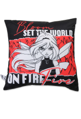 Officially Licensed Winx Club Set The World on Fire Bloom Black Print Throw Pillow Covers