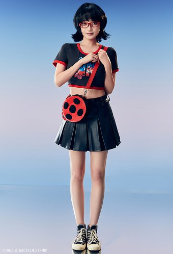 Officially Licensed Women's Miraculous Ladybug Round Crossbody Bag
