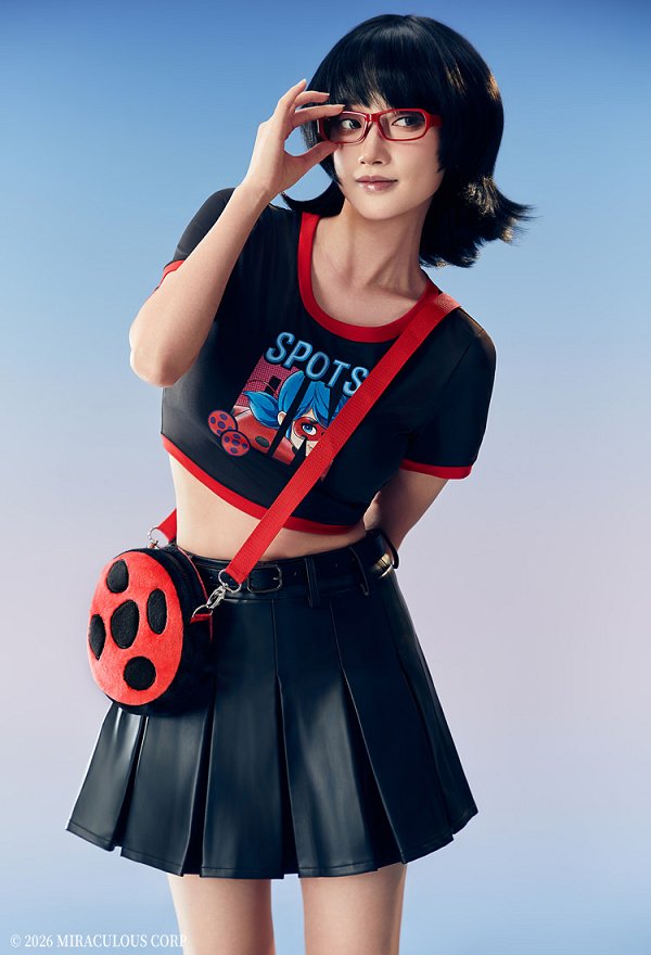 Officially Licensed Women's Miraculous Ladybug Round Crossbody Bag