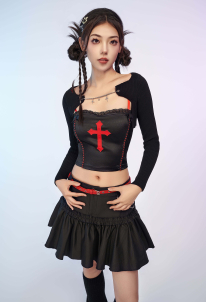 Micotaku Black Fitted Knit Cardigan Daily Outwear