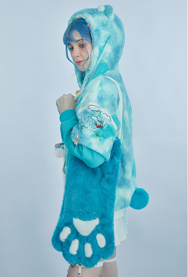 Women Christmas Funny Costume Cat Pullover Furry Hoodie Style Hoodies