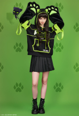Officially Licensed Miraculous Cat Noir Costume Hoodie | Hooded Pullover with Furry Gloves and Handbag