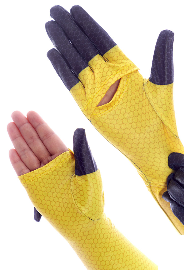 Officially Licensed Miraculous Vesperia Cosplay Costume | Zoé Lee Black and Yellow Superhero Bodysuit for Halloween Costume