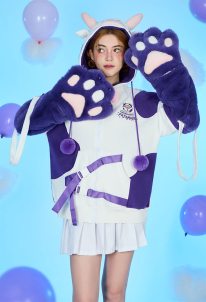 [Officially Licensed] Goodnight Pajamals Cow Momo Paw Hoodie