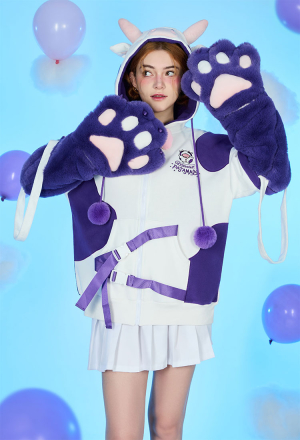 [Officially Licensed] Goodnight Pajamals Cow Momo Paw Hoodie