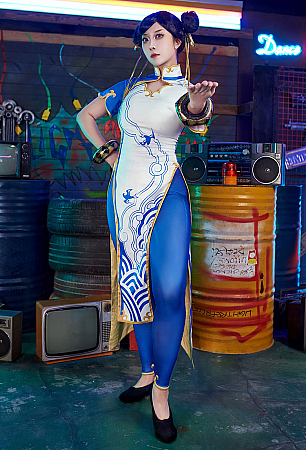 Officially Licensed Street Fighter 6 Chun-Li Cosplay Costume Full Set Halloween Costume