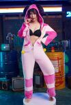 Officially Licensed Street Fighter 6 Juri Jumpsuit Costume Juri Plush Onesie Pajama Cosplay Costume