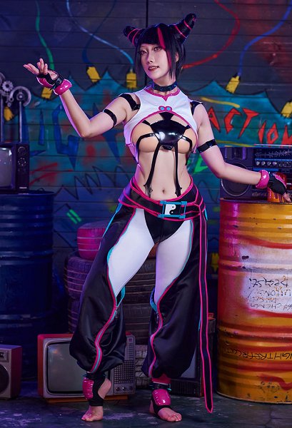Officially Licensed Street Fighter 6 Juri Han Cosplay Costume Full Set Halloween Costume