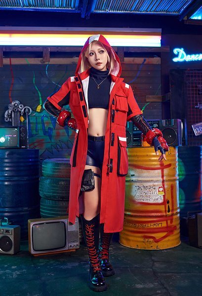 Officially Licensed Street Fighter 6 Cammy Red Coat Cosplay Costume Full Set Halloween Costume