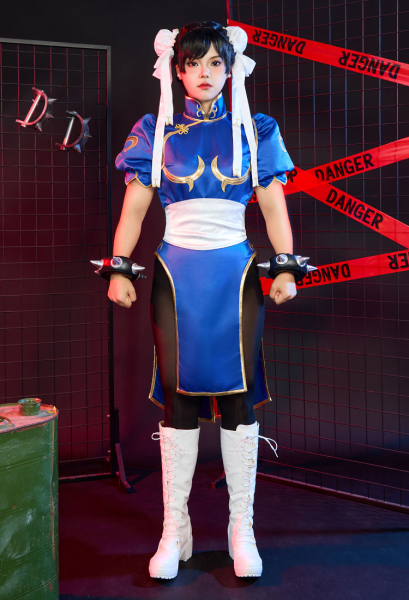 Officially Licensed Street Fighter Classic Chun-Li Cosplay Costume Halloween Costume