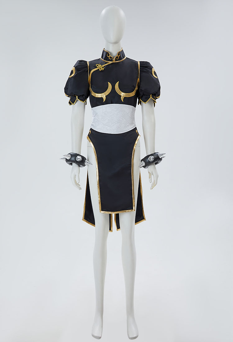 Street Fighter Classic Chun-Li Black Cheongsam - Cosplay Outfits ...