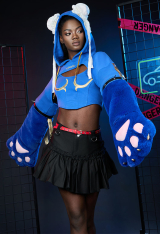 Officially Licensed Street Fighter 6 Chun-Li Furry Paw Hoodie