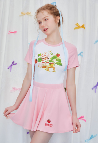 [Officially Licensed] Strawberry Shortcake × Micotaku Summer Women Two-Piece Skirt Set
