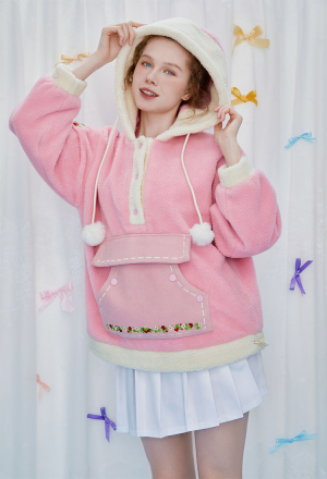 [Officially Licensed] Strawberry Shortcake × Micotaku Ice Cream Cone Hoodie