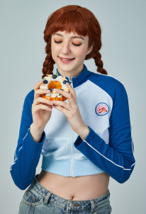 [Officially Licensed] Strawberry Shortcake x Micotaku Blueberry Cheese Cake Zipped Hoodie