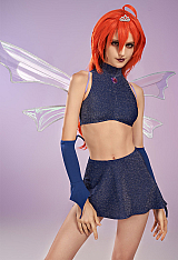 Officially Licensed Winx Club Dark Bloom Cosplay Halloween Fairy Costume | Dark Blue Tops and Skirt with Fairy Wings