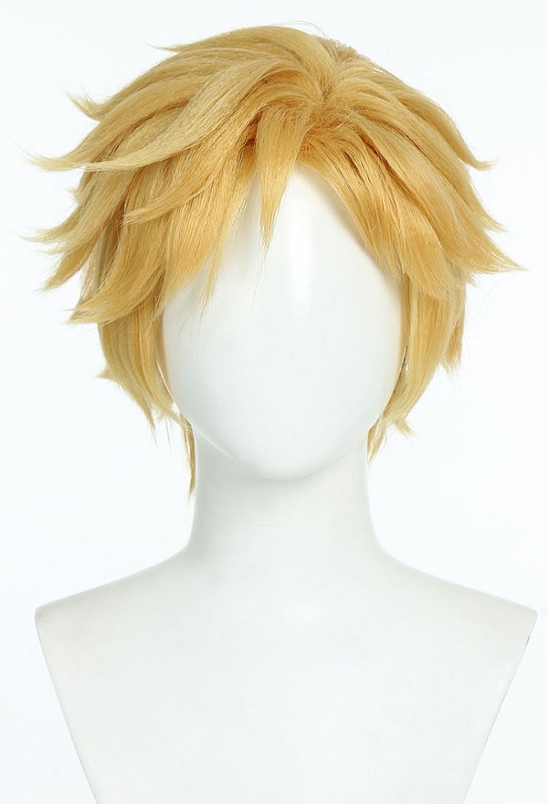 Officially Licensed Miraculous Cat Noir Cosplay Wig | Blonde Short Anime with Bangs for Halloween Costume