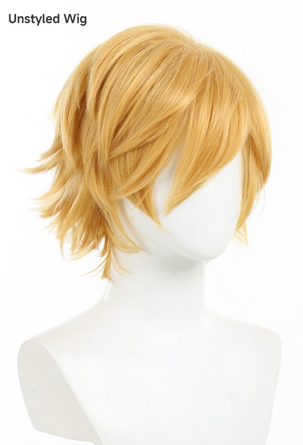 Officially Licensed Miraculous Cat Noir Cosplay Wig | Blonde Short Anime with Bangs for Halloween Costume