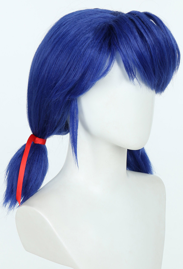Officially Licensed Miraculous Ladybug Cosplay Wig | Blue Wig Short Pigtail Anime for Halloween Costume