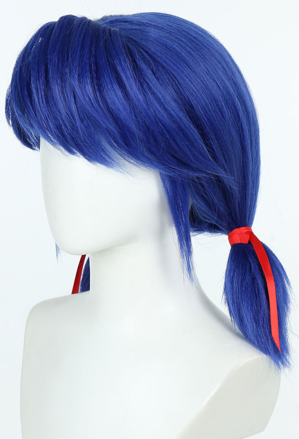 Officially Licensed Miraculous Ladybug Cosplay Wig | Blue Wig Short Pigtail Anime for Halloween Costume